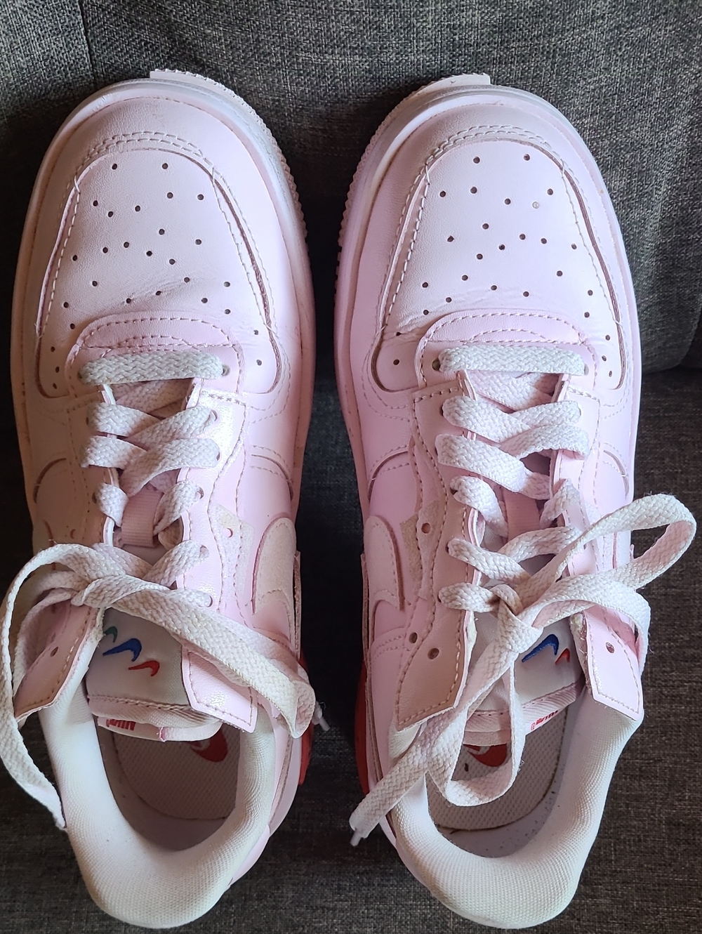 Women's Light Pink Lace-Up Casual Sneakers